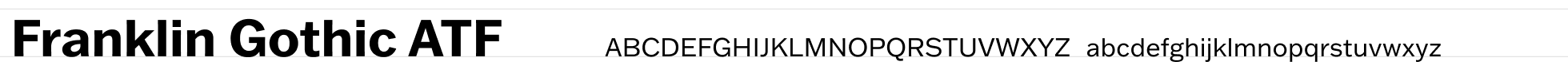 Font Franklin Gothic ATF Example