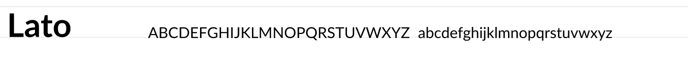 Font Lato Example